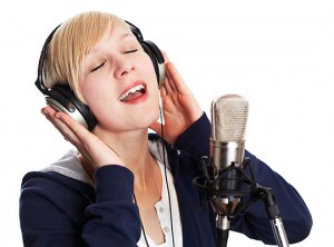 Blond Girl Singing