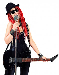 Rock Chick with Red Hair