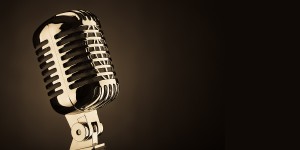 Old-Fashioned-Microphone-Dark-Background